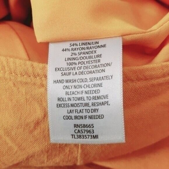 LEITH | Nordstrom Linen Blend High Waisted Yellow Shorts Sz S - Picture 11 of 11